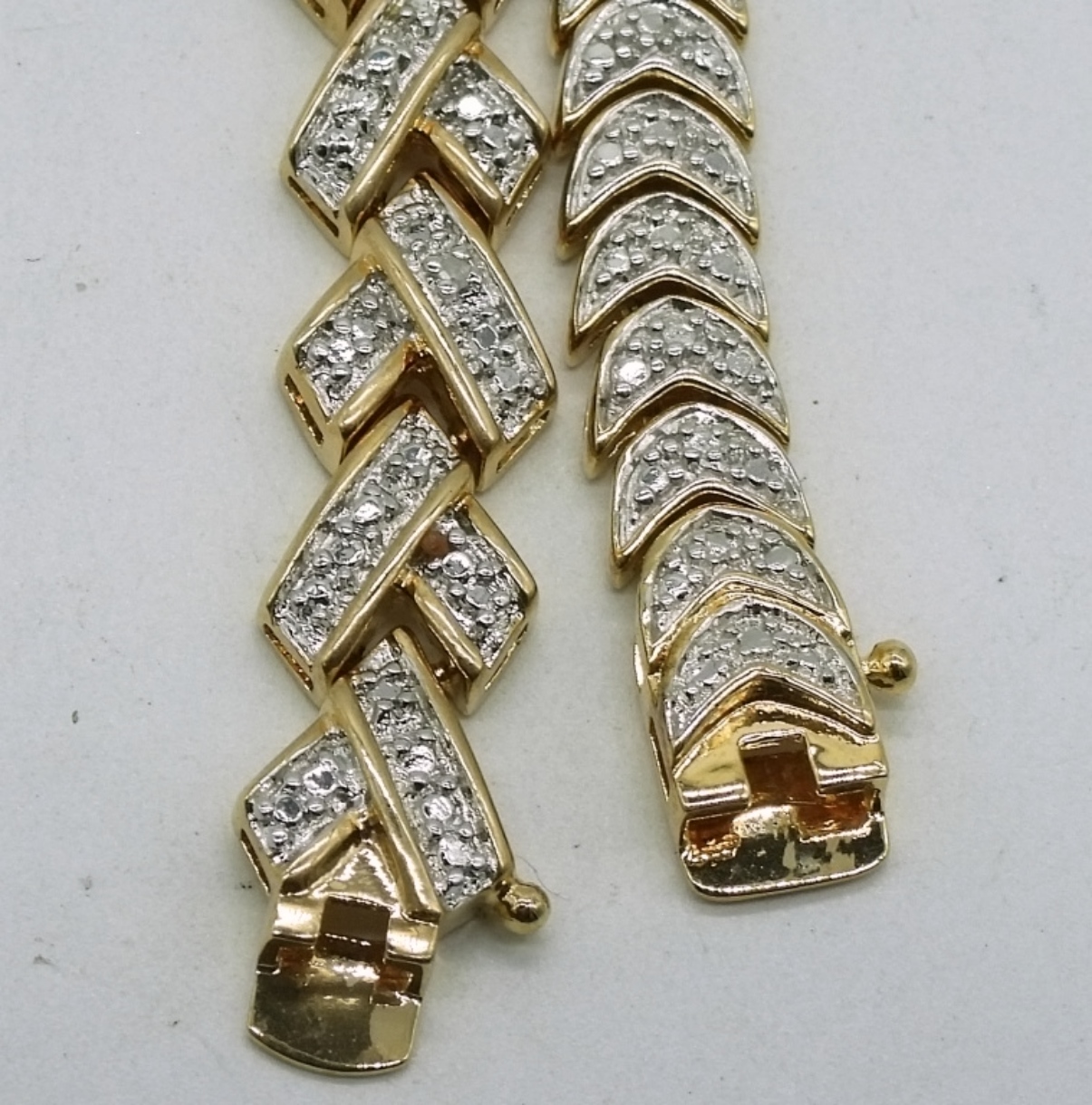 2 Sterling Gold-Tone Bracelets