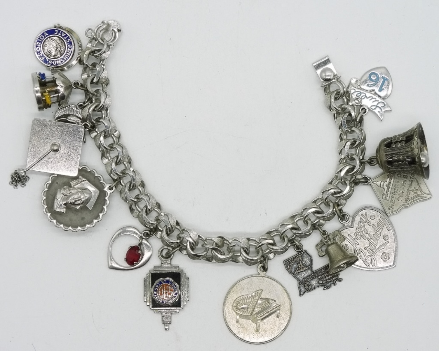 Sterling, Late 1960's Charm Bracelet