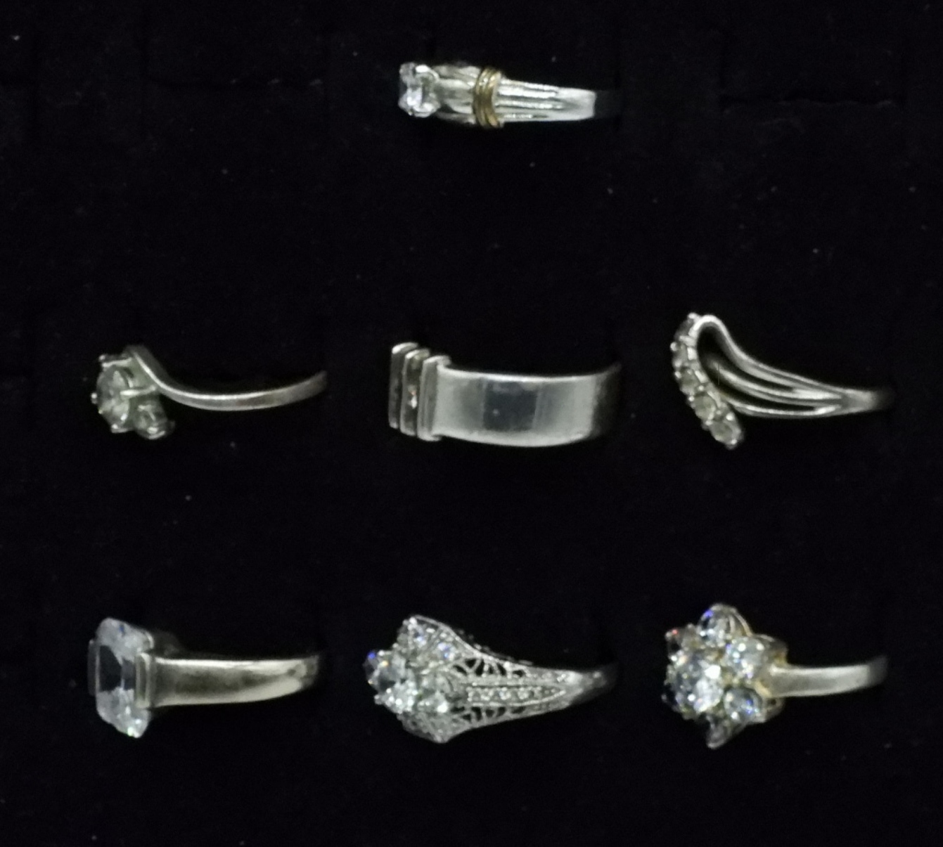 7 Bridal Style Sterling Rings
