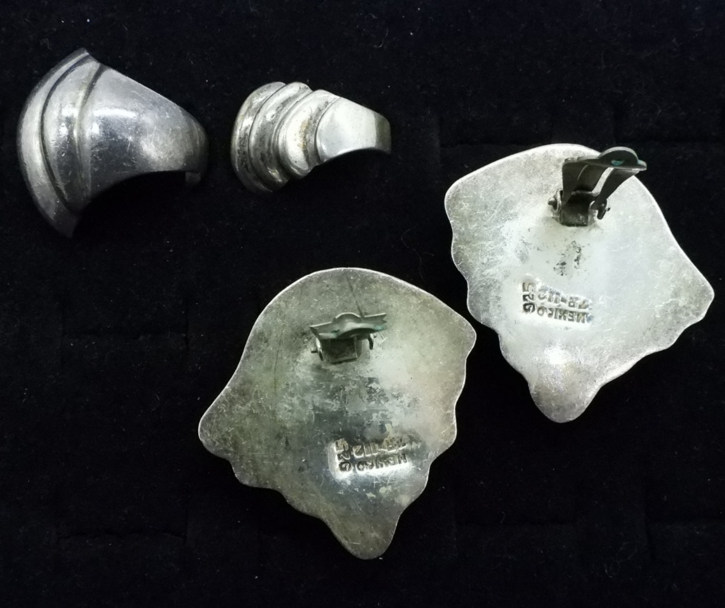 Taxco 925 Clip on Earrings & Rings