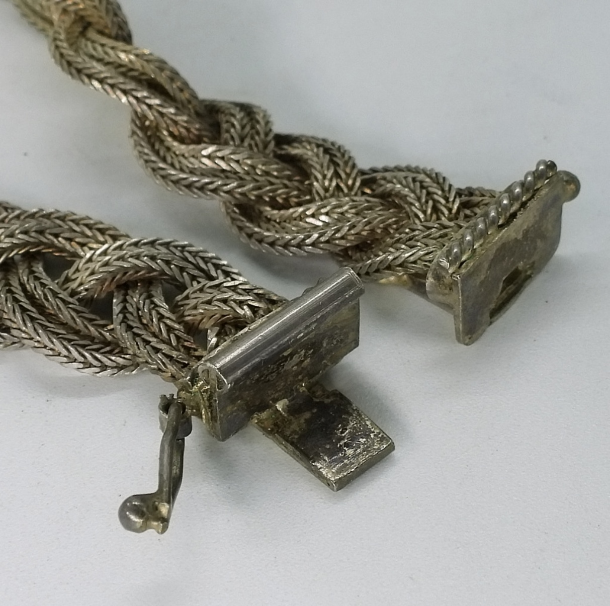 Vintage Sterling Braided Necklace