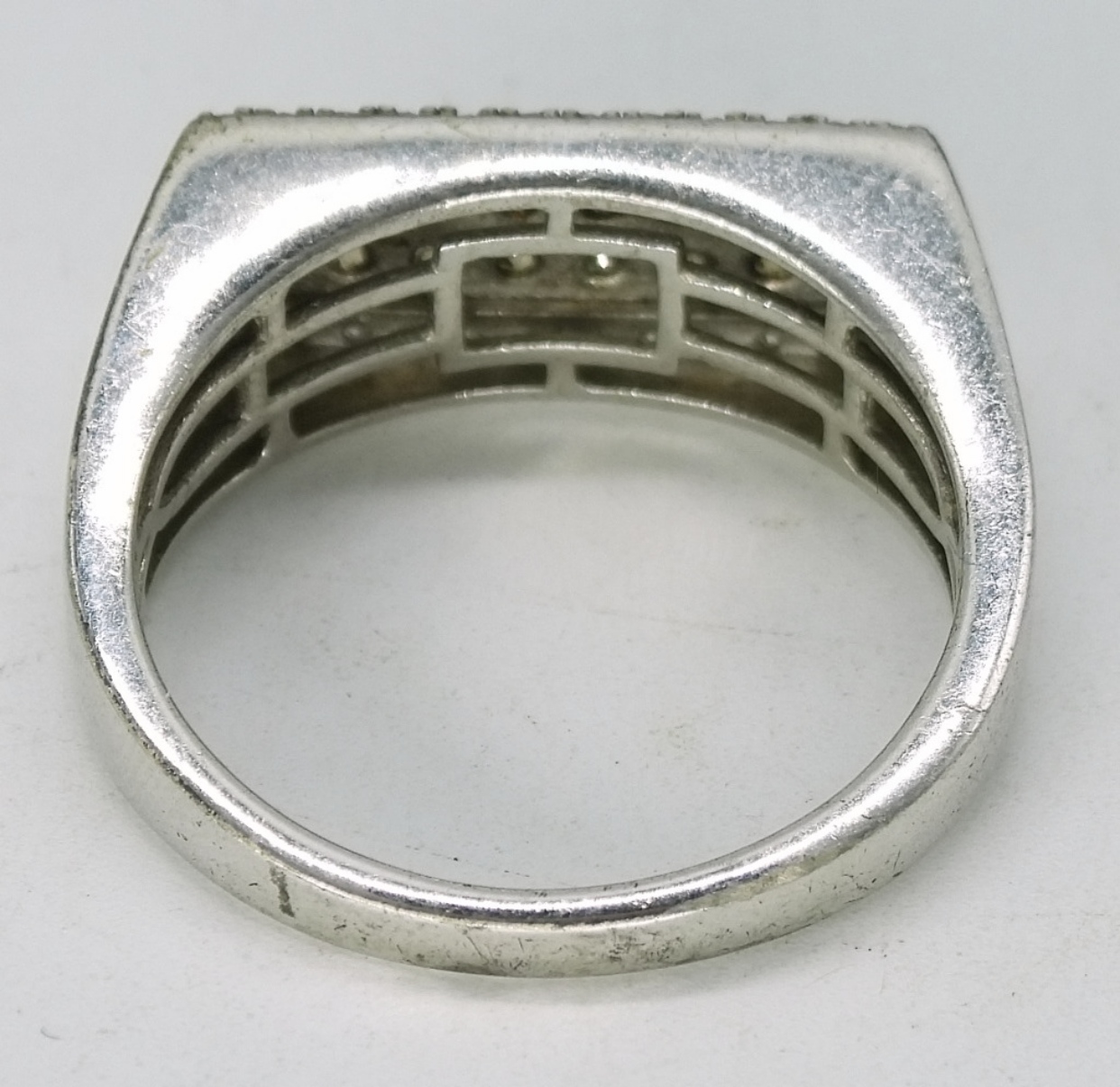 Champagne & White Diamond Ring - Sterling