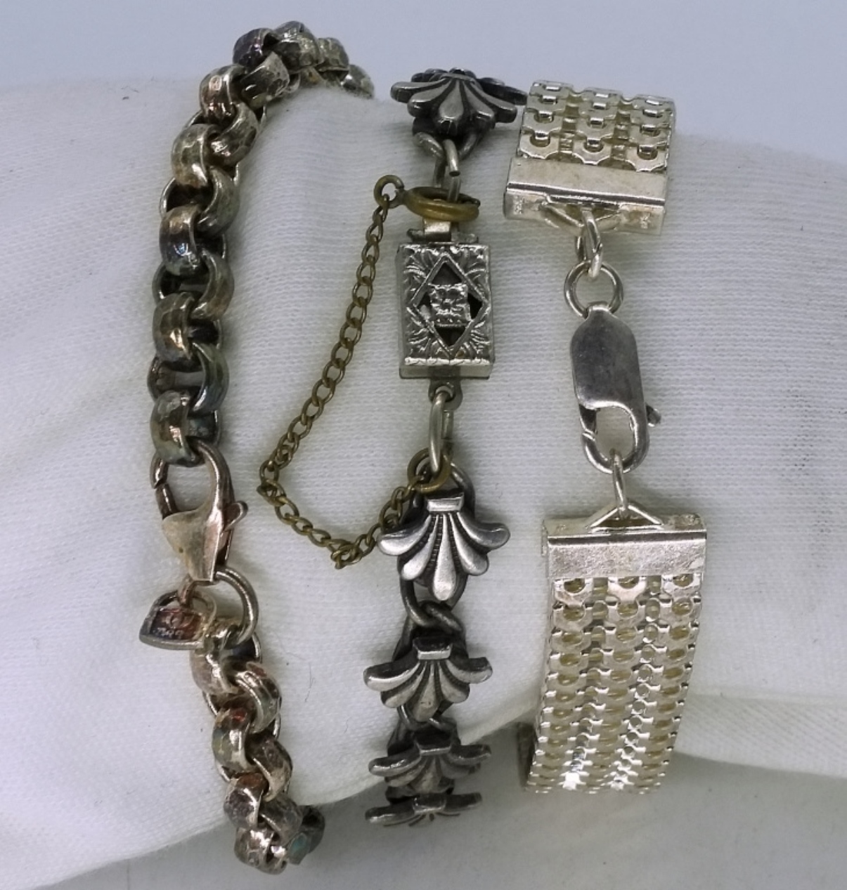3 Sterling Fashion Bracelets