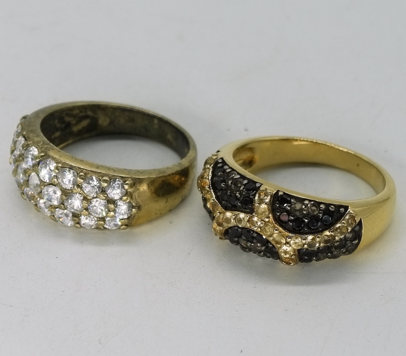 5 Gold Tone Sterling Rings & Bracelet