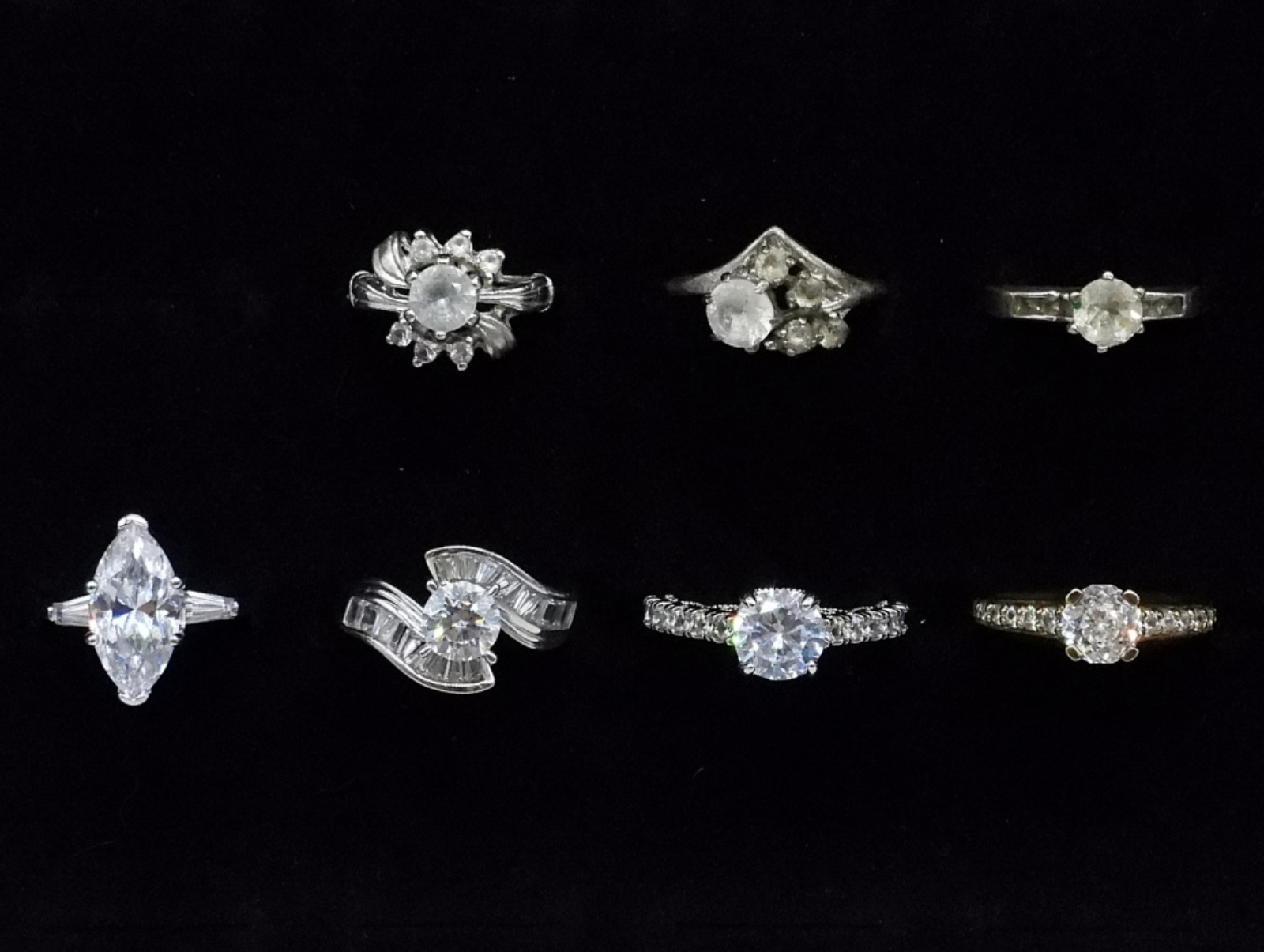 Seven Bridal Style Sterling Rings