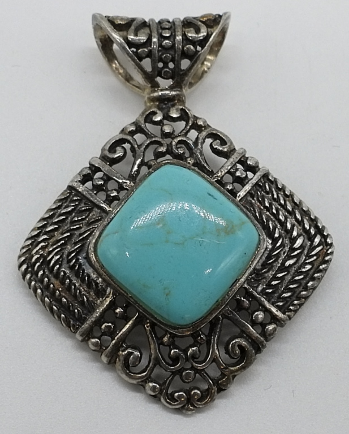 Turquoise Sterling Cuff & Pendant