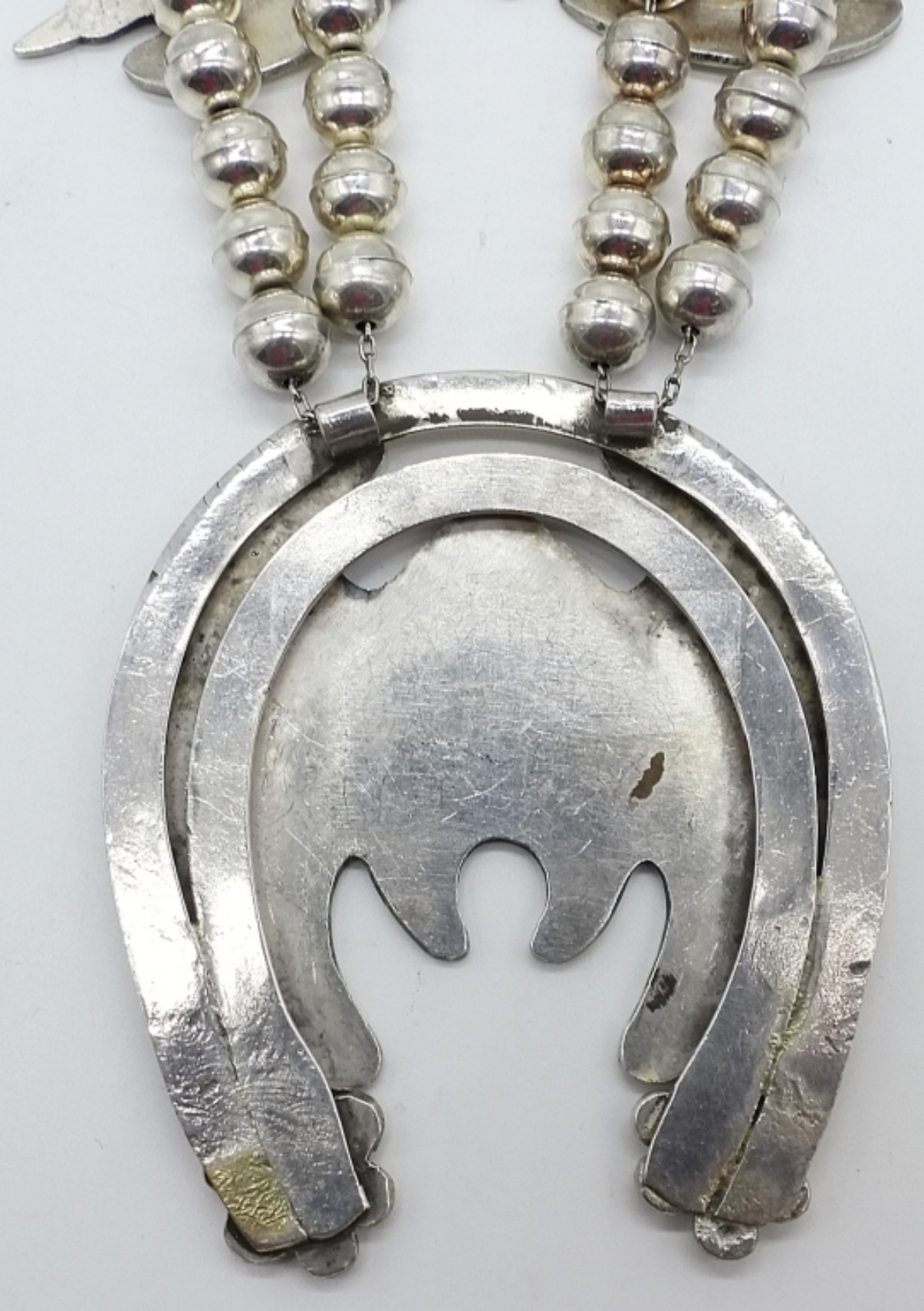 Sterling Turquoise Squash Blossom Necklace