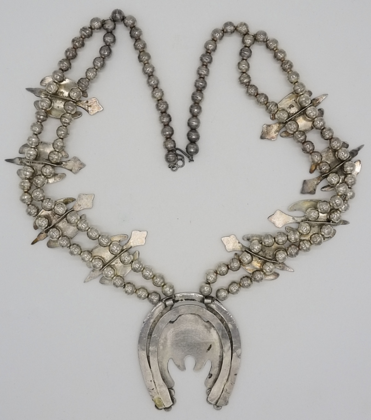 Sterling Turquoise Squash Blossom Necklace