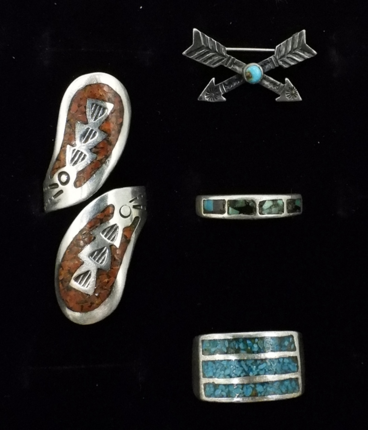 Southwestern Sterling Rings & Pin
