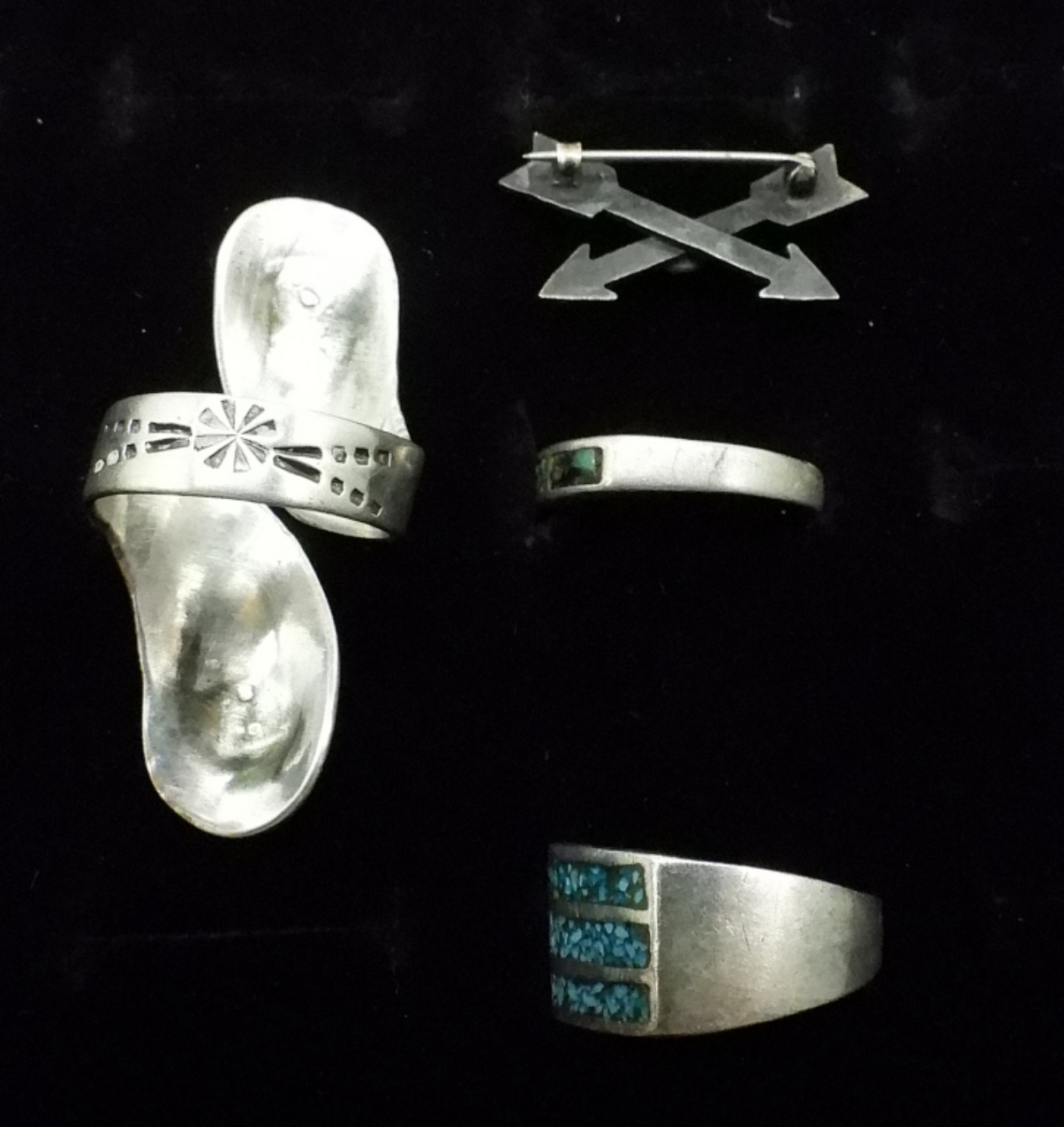 Southwestern Sterling Rings & Pin