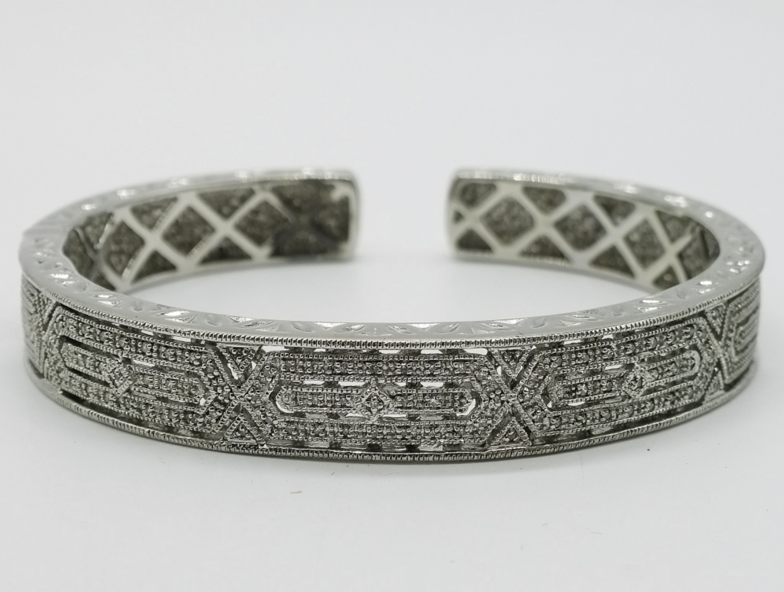 Art Deco Sterling Hinged Cuff Bracelet