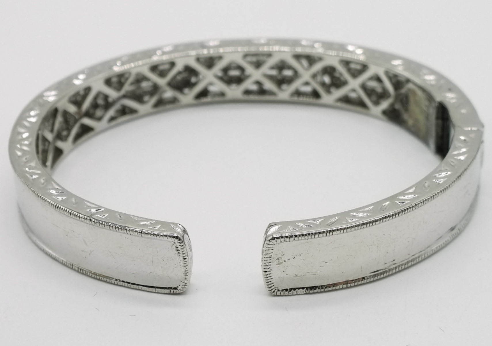Art Deco Sterling Hinged Cuff Bracelet