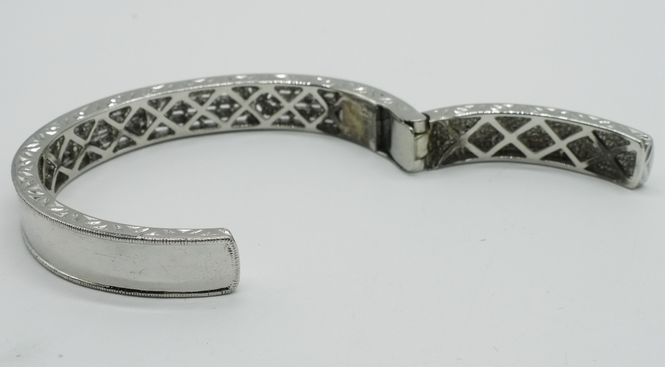 Art Deco Sterling Hinged Cuff Bracelet