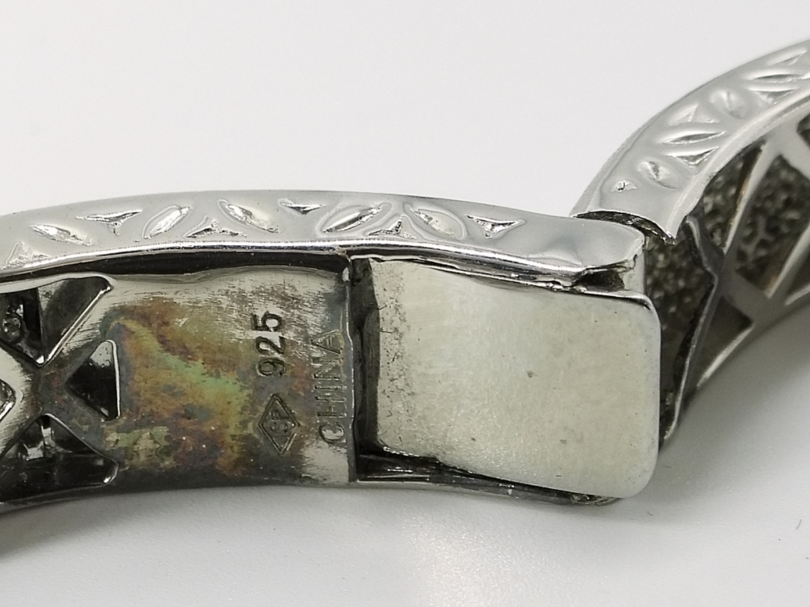 Art Deco Sterling Hinged Cuff Bracelet