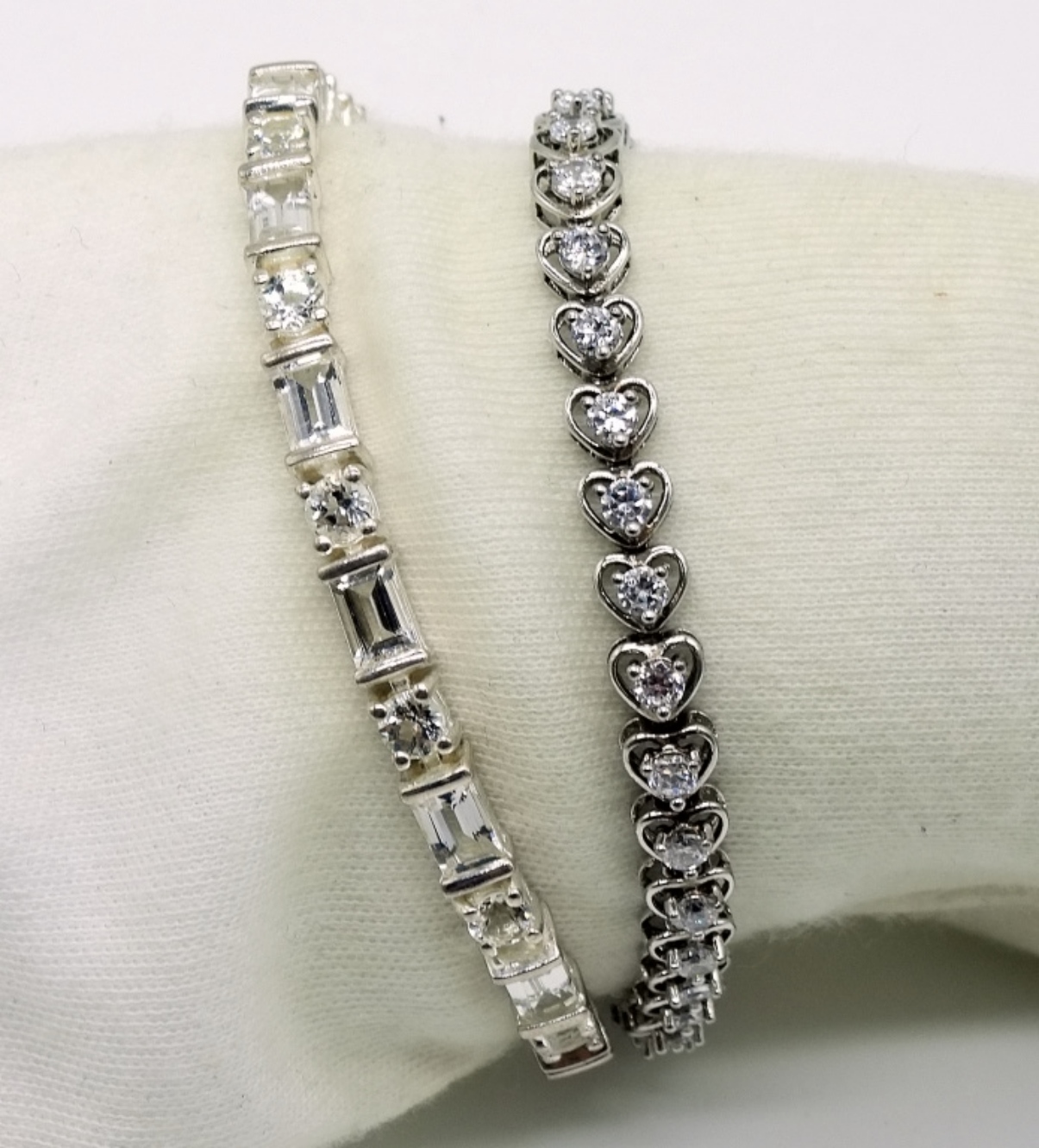 2 Sterling Tennis Bracelets