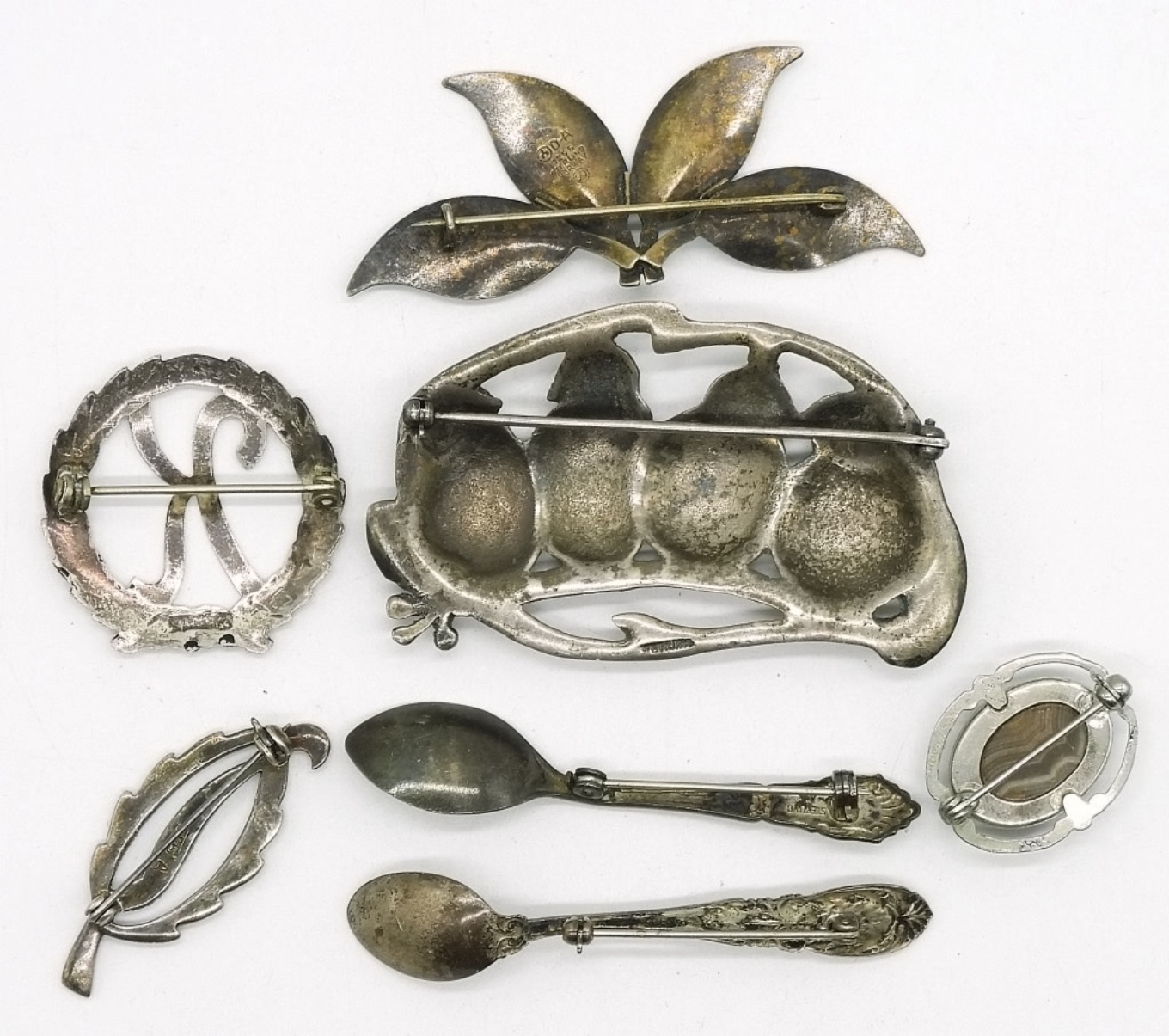 7 Sterling Vintage Brooches
