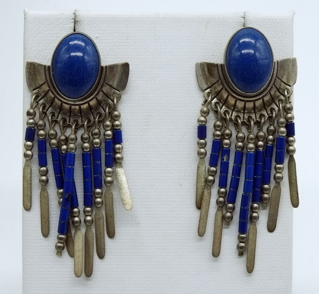 Liquid Sterling Necklace & Lapis Earrings