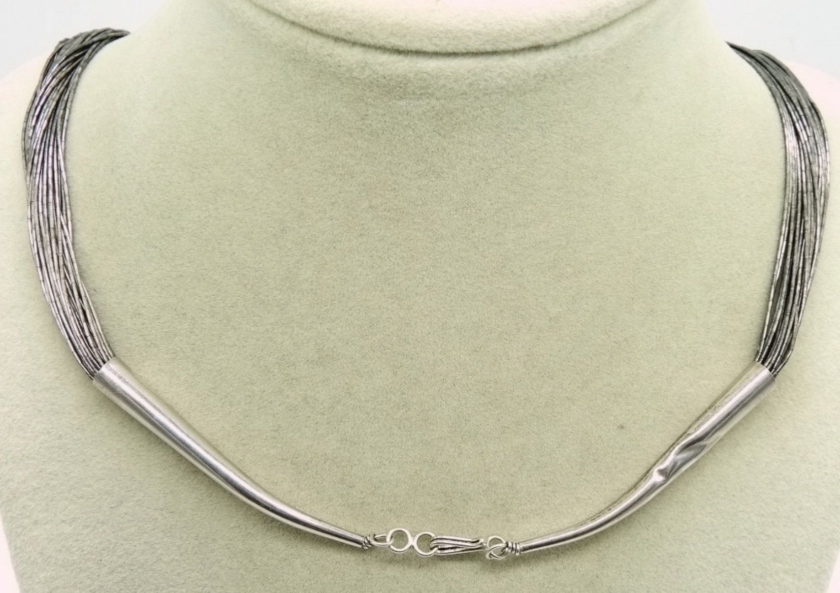 Liquid Sterling Necklace & Lapis Earrings