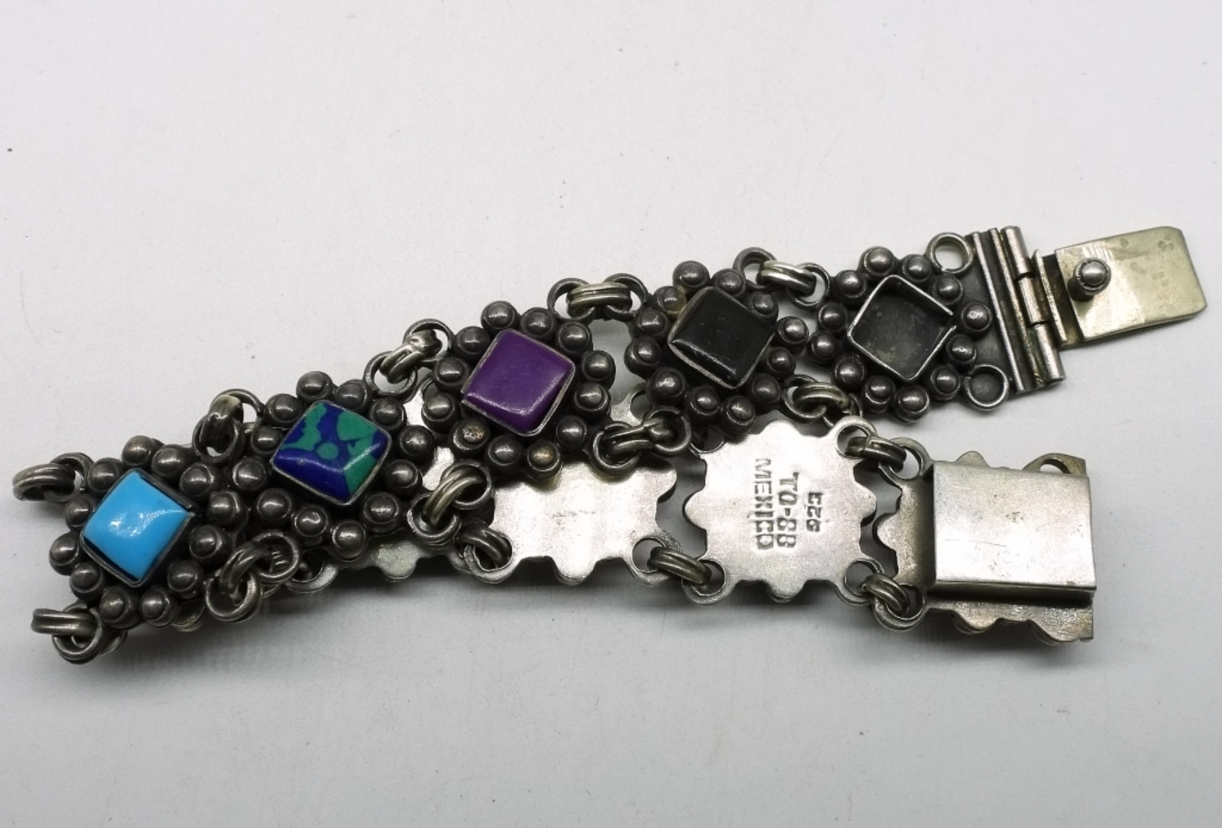 Taxco Mexico Gemstone Bracelet 925