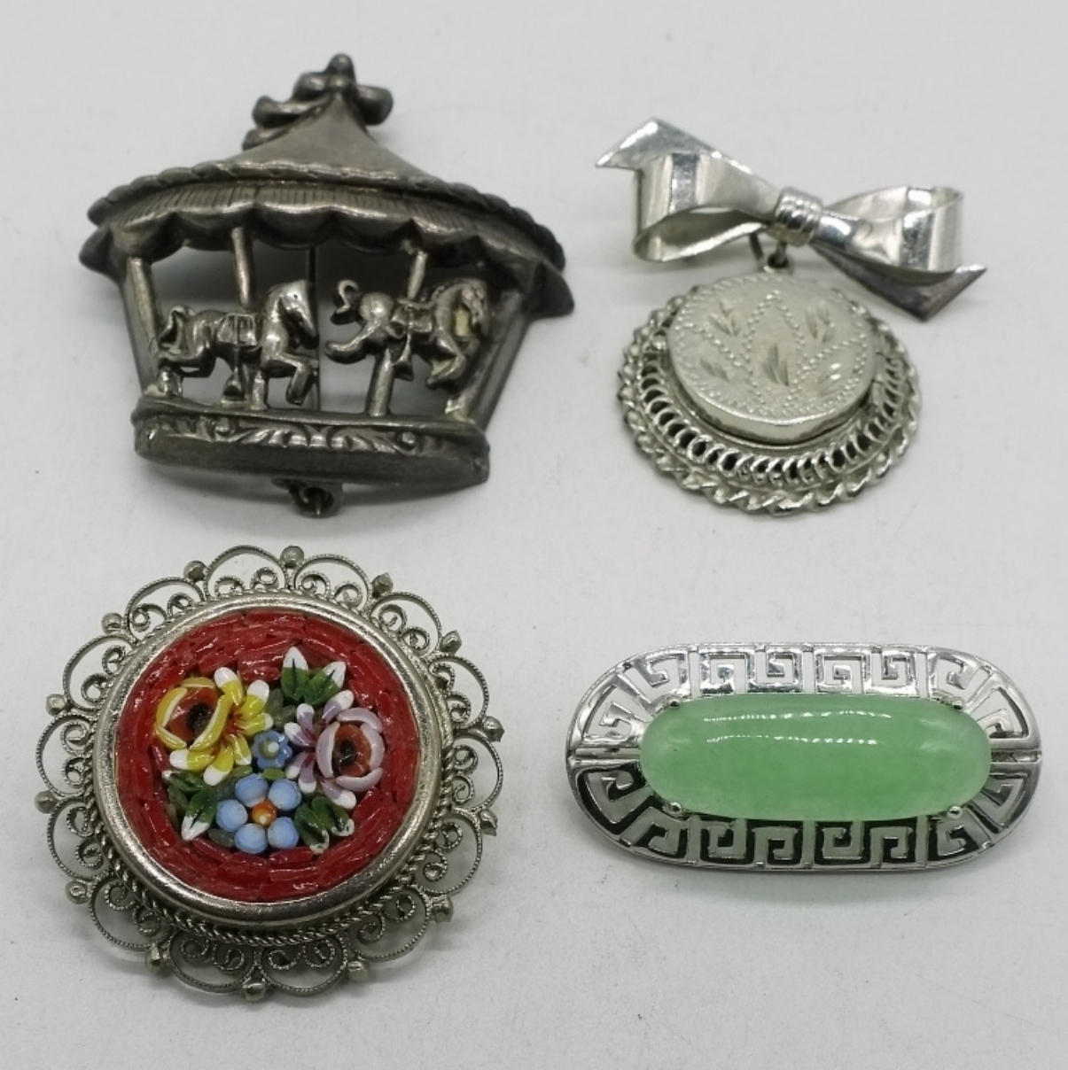 4 Sterling Vintage Brooches