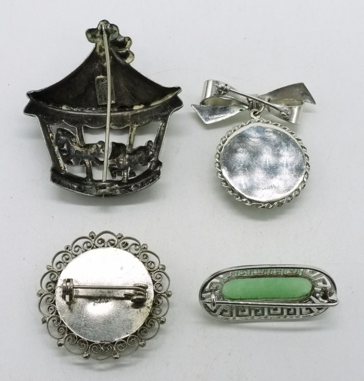 4 Sterling Vintage Brooches