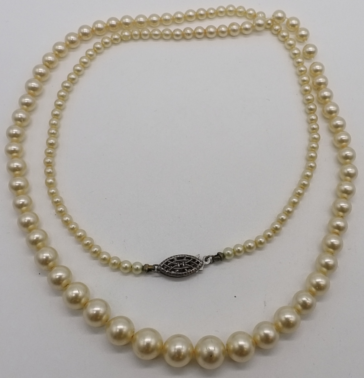 Coro Sterling Pearl Necklace, Ring & Pin