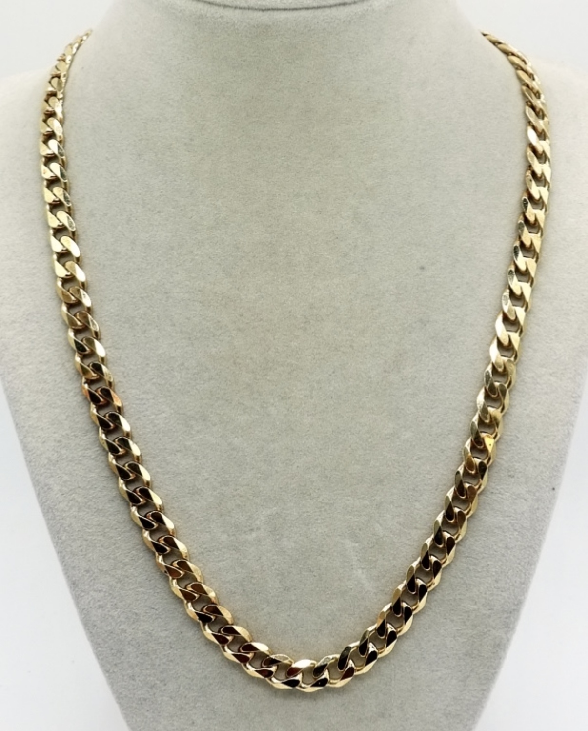 Gold Tone Sterling Curb Chain