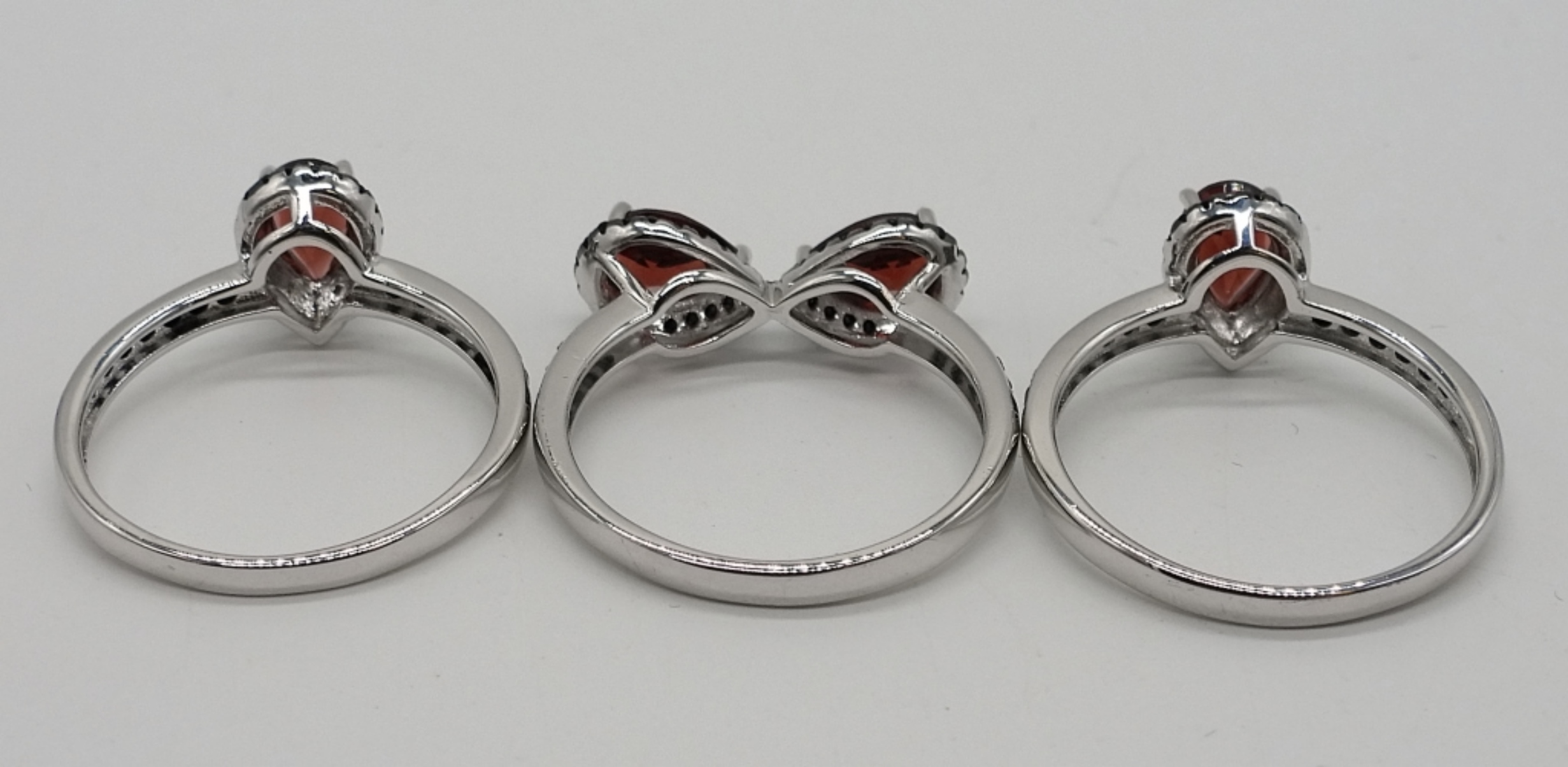 Sterling Garnet Ring Set & Earrings