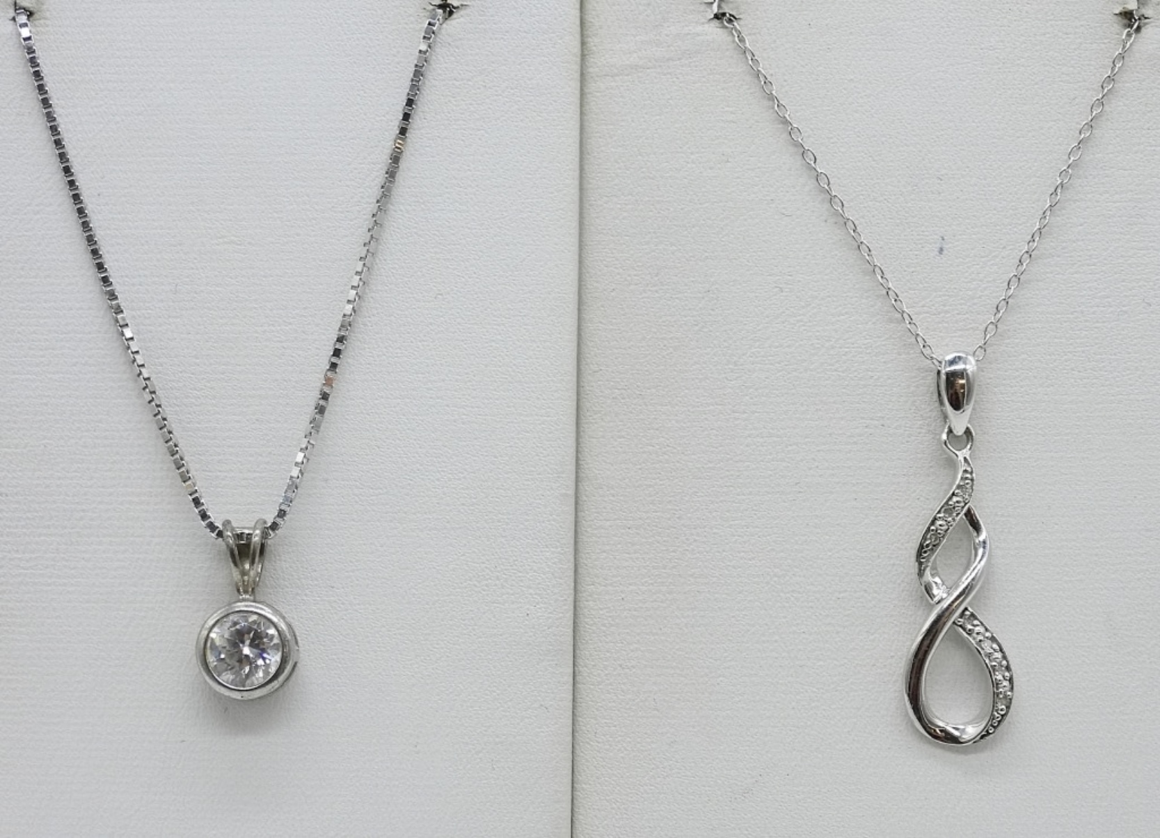 Two Sterling Fashion Necklaces & Earrings