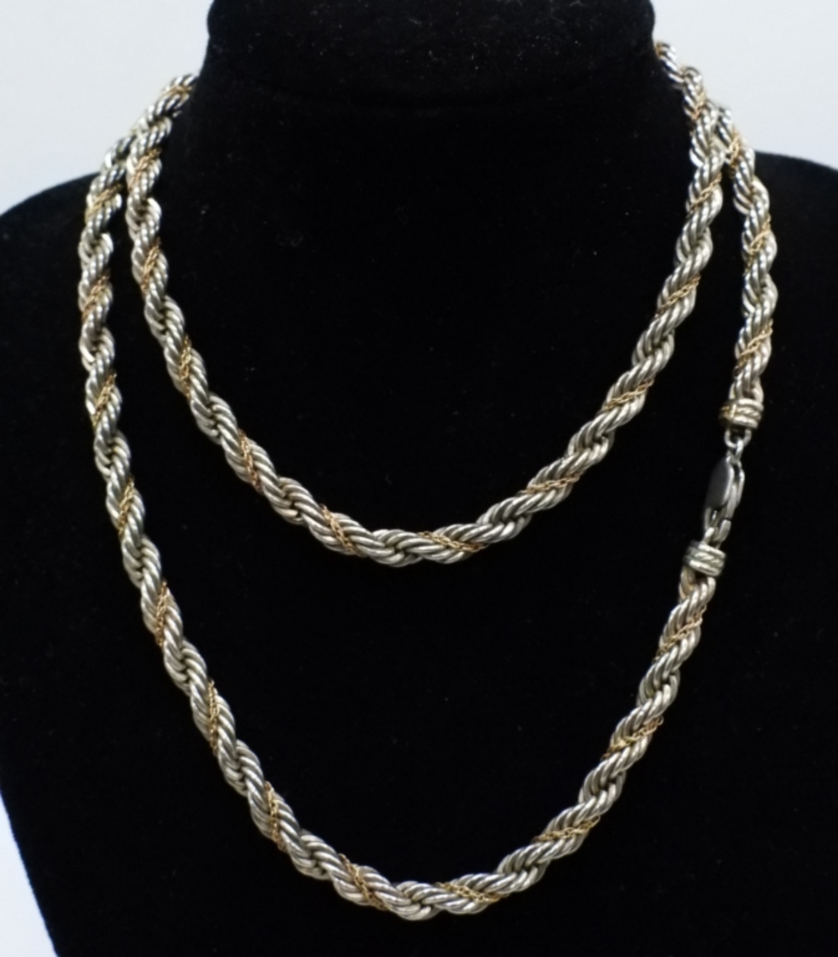 Sterling & 14K Gold Rope Chain Necklace, 24"