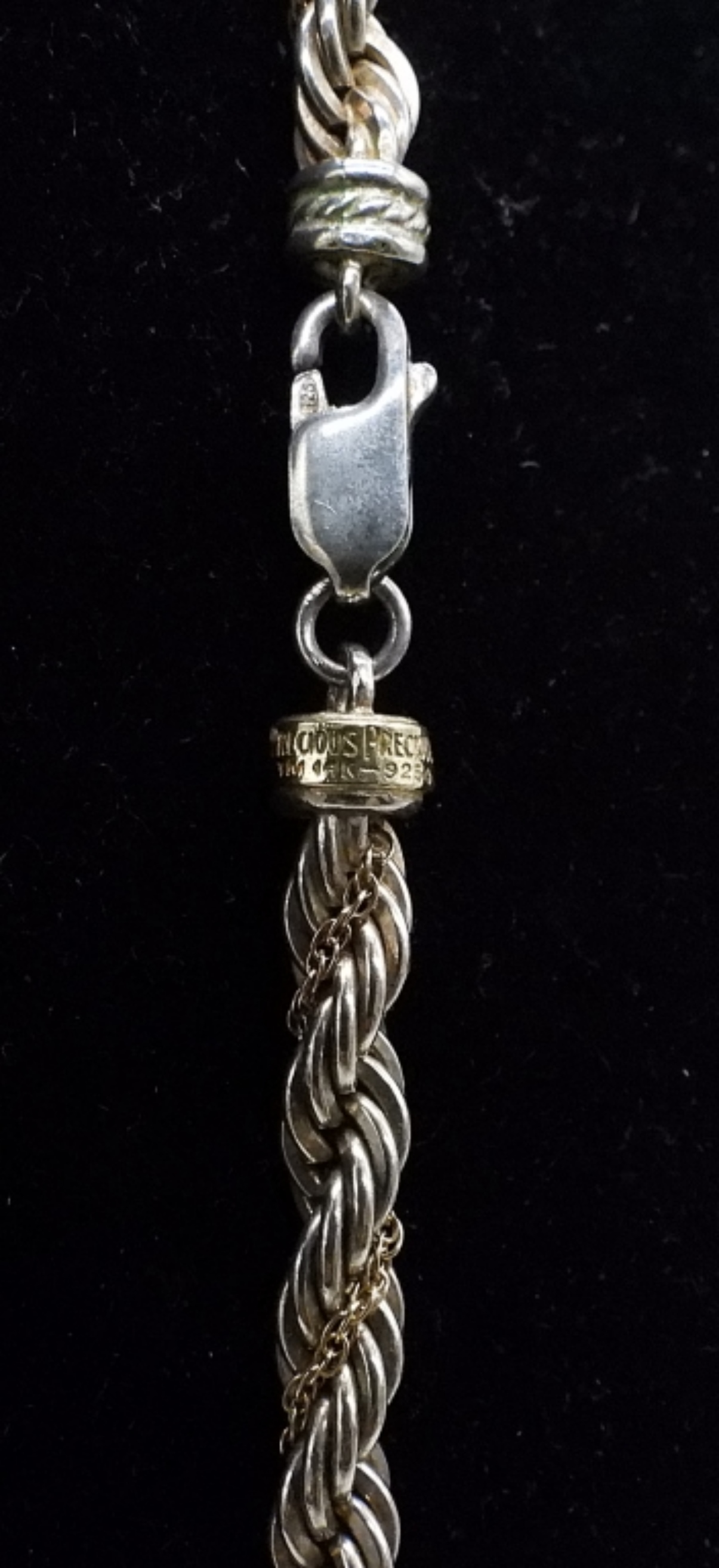 Sterling & 14K Gold Rope Chain Necklace, 24"