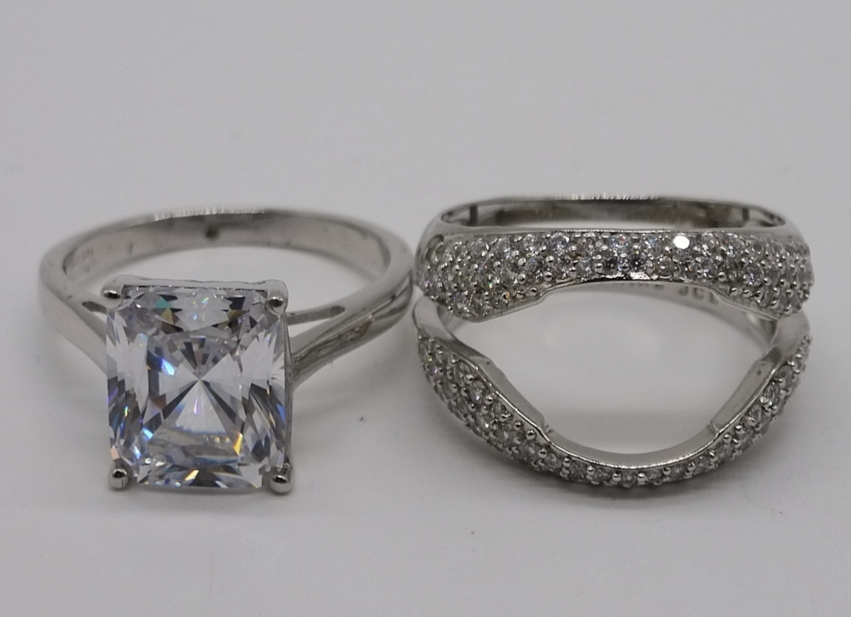 7 Sterling Bridal Style Rings