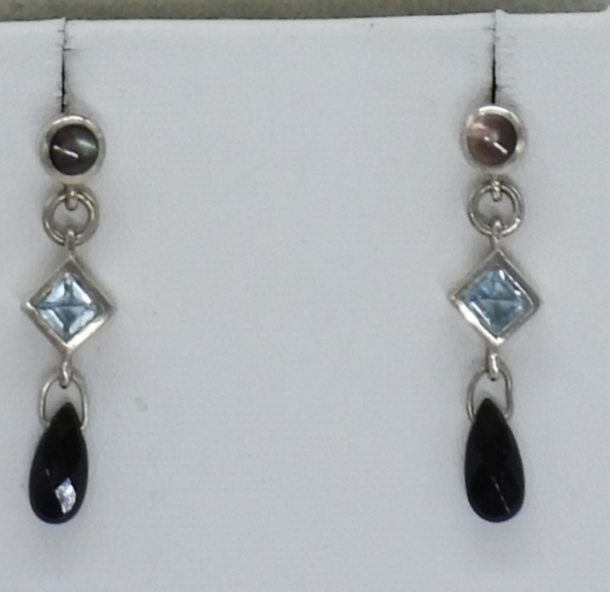 Faceted Black Onyx Matching 925 Set
