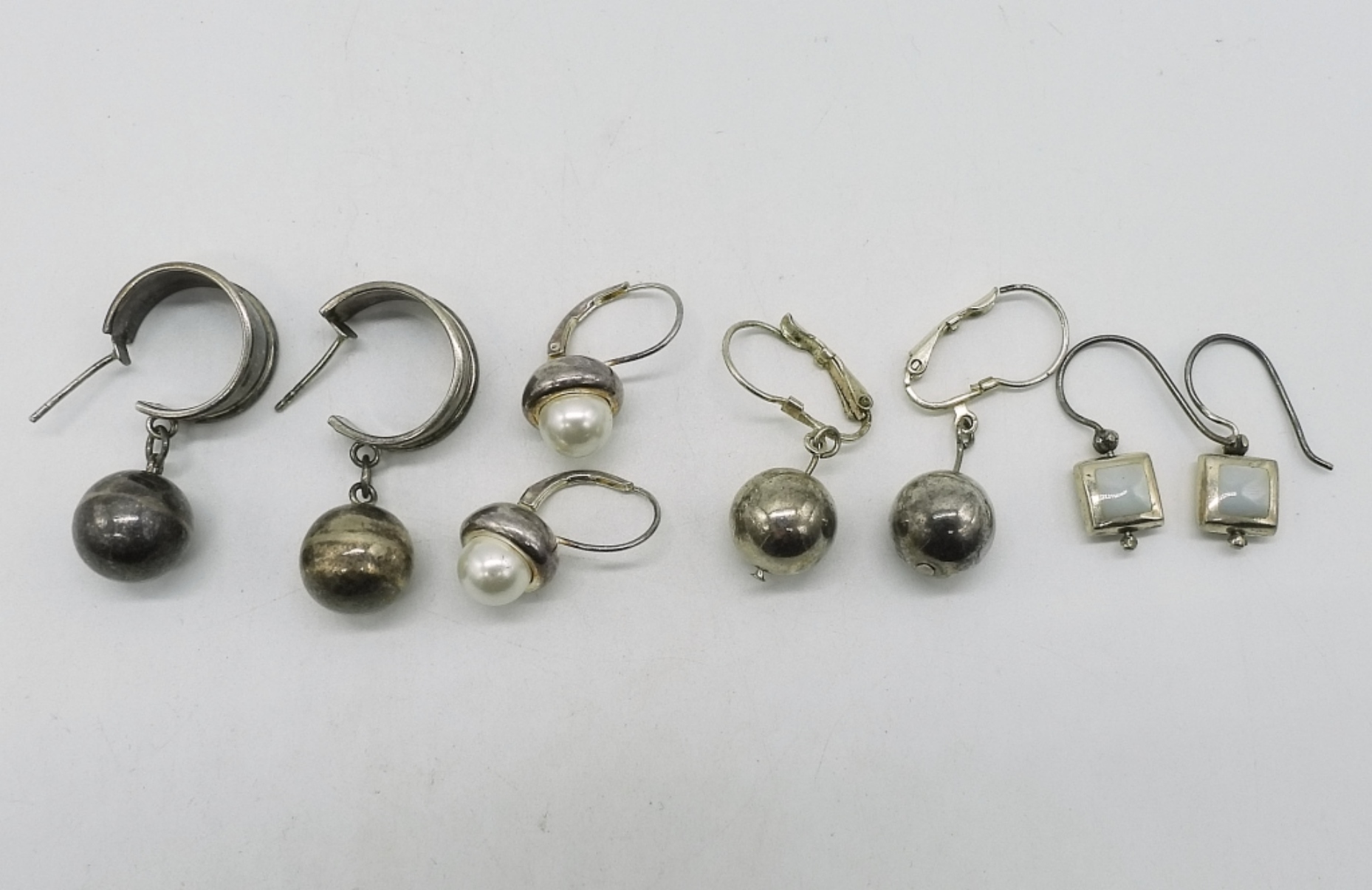 4 Pair of Pierced Sterling Earrings