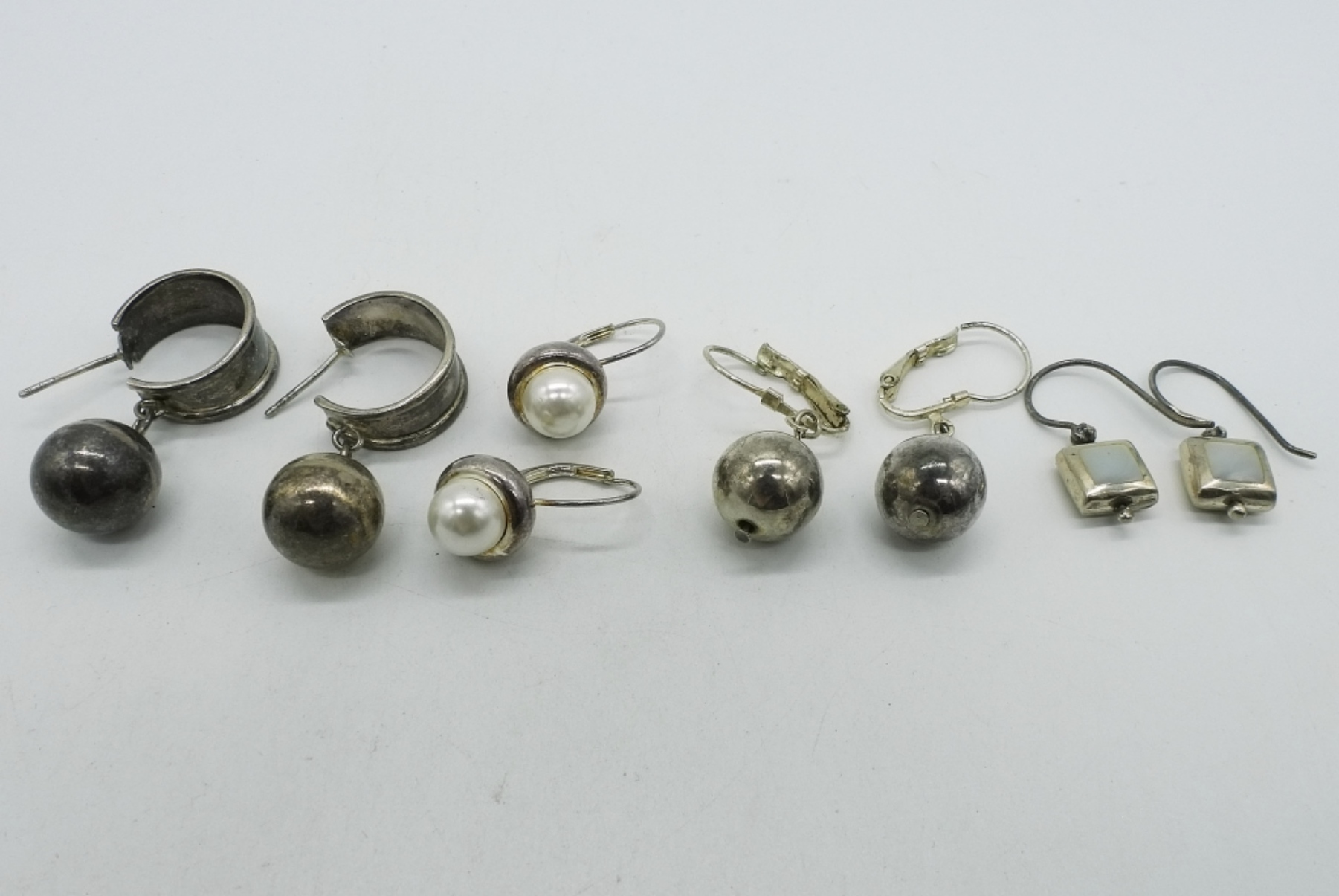 4 Pair of Pierced Sterling Earrings