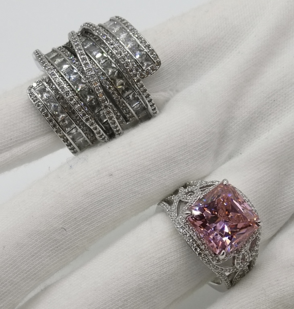 Two Sterling Statement Rings