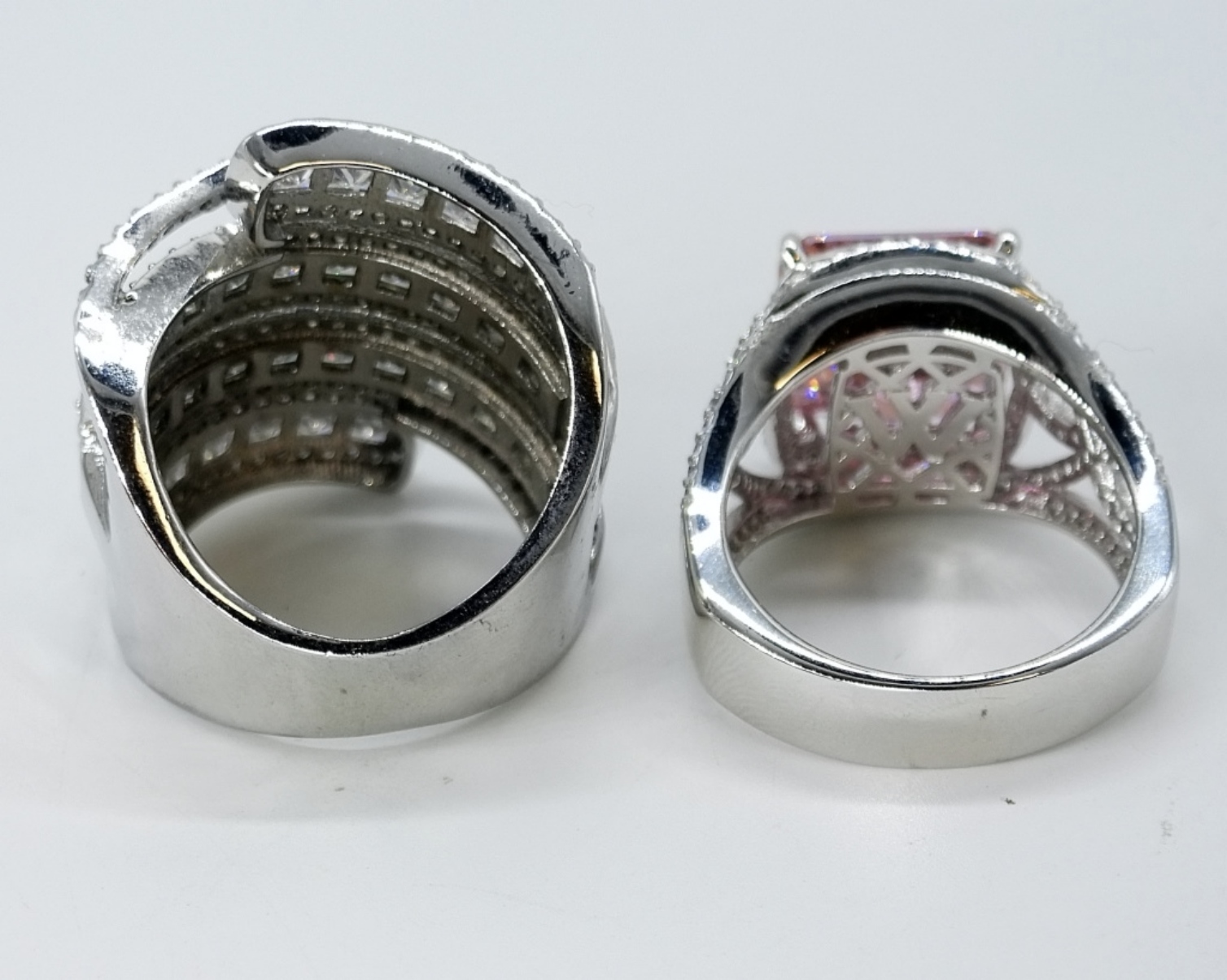 Two Sterling Statement Rings