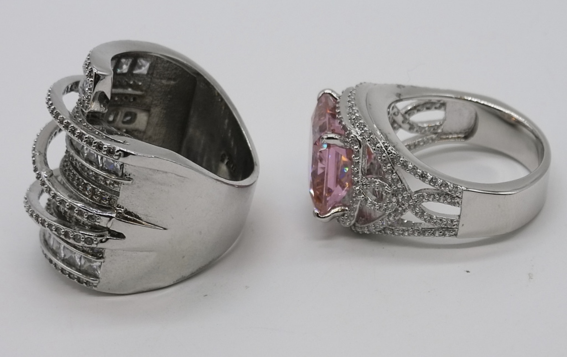Two Sterling Statement Rings
