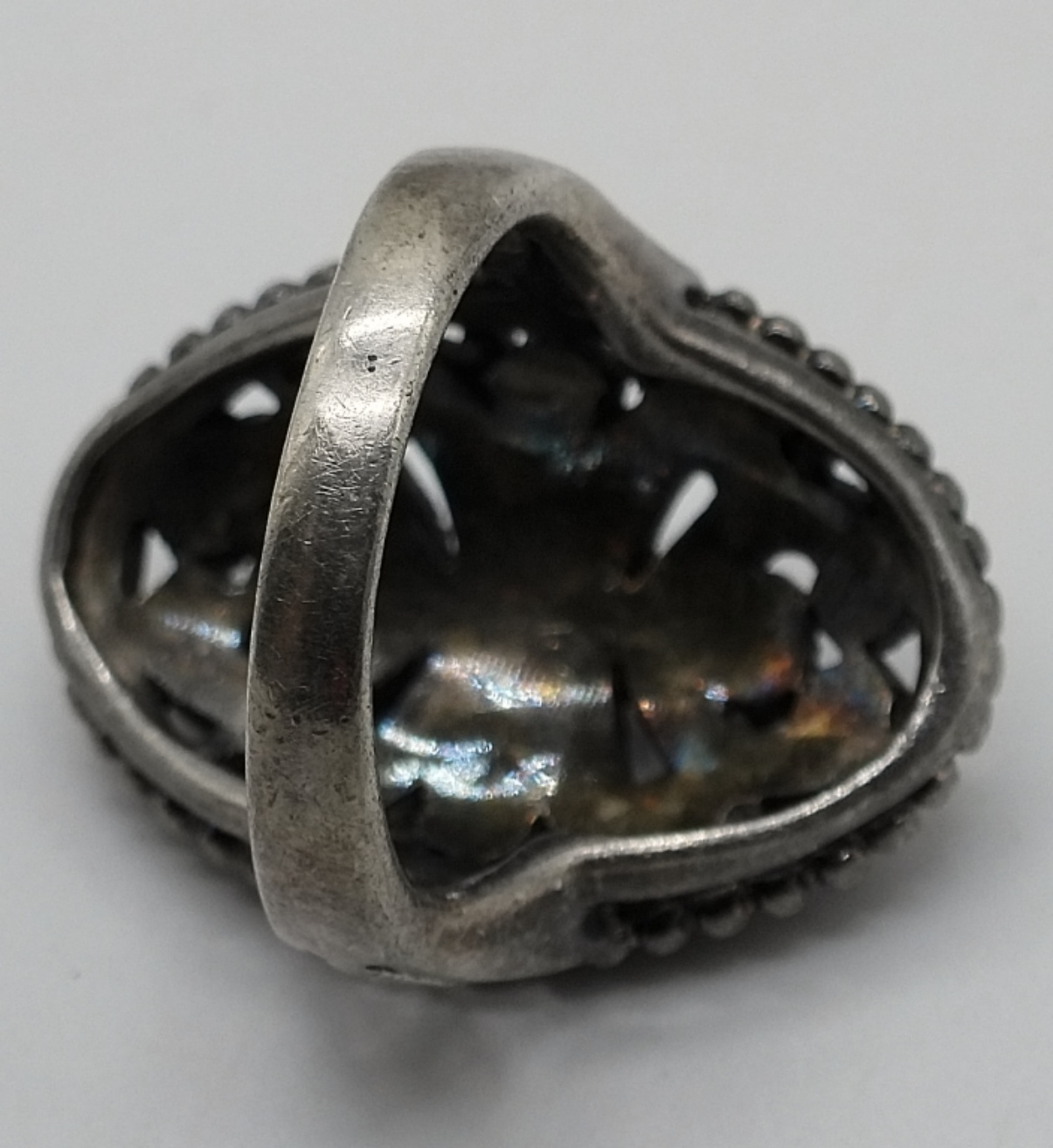 Sterling Garnet, Marcasite Ring & Necklace