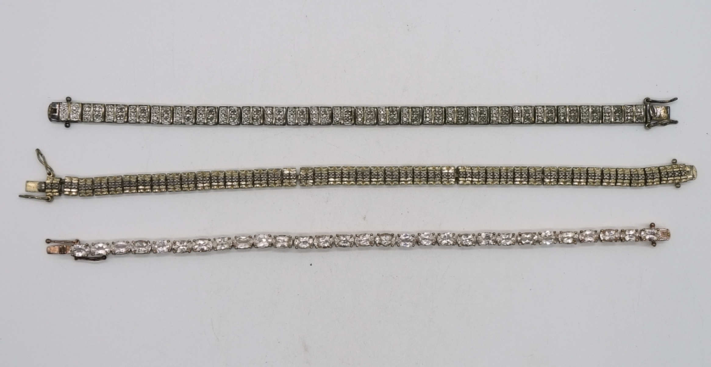 3 Sterling Fashion Bracelets