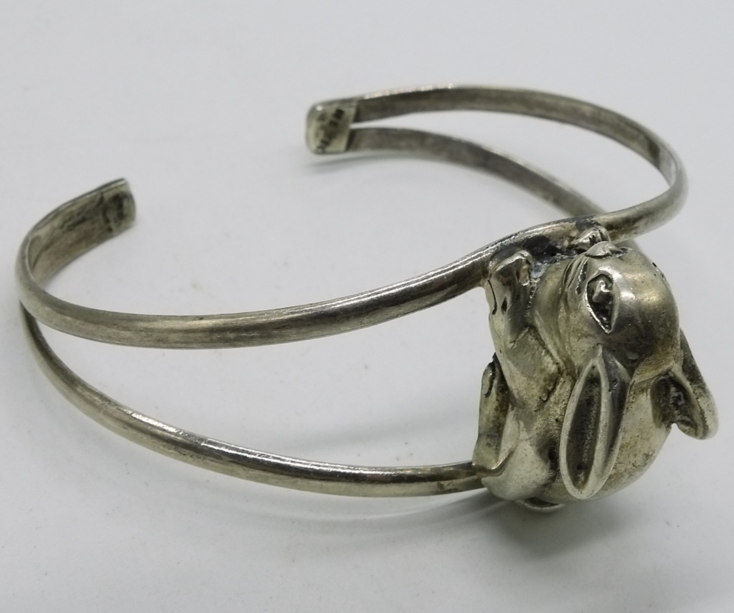 Sterling Rabbit Cuff Bracelet & Necklace