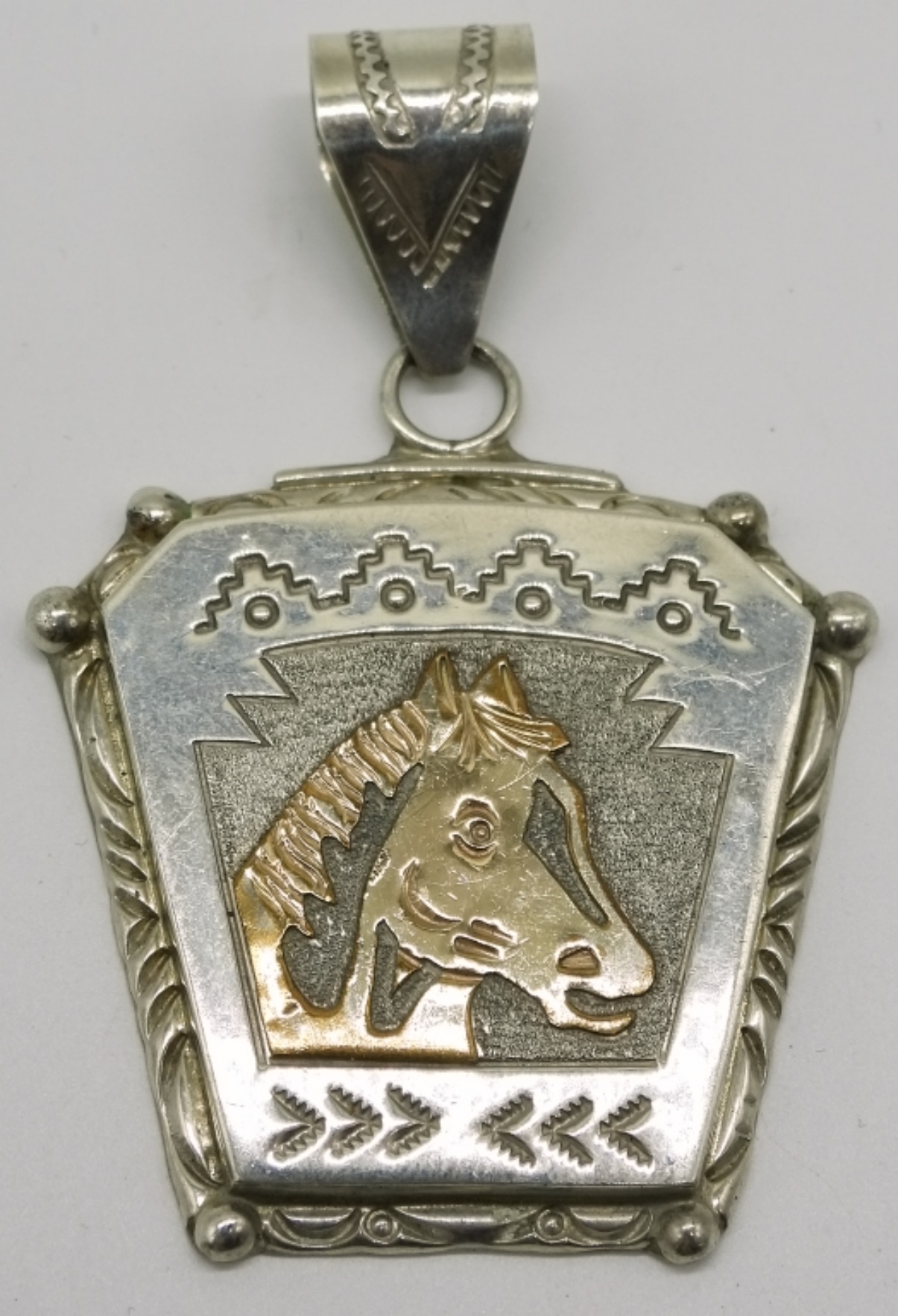 A. Mariano Sterling 12K GF Horse Pendant