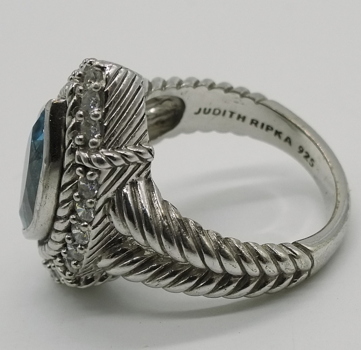 Judith Ripka Sterling Blue Topaz Bracelet & Ring