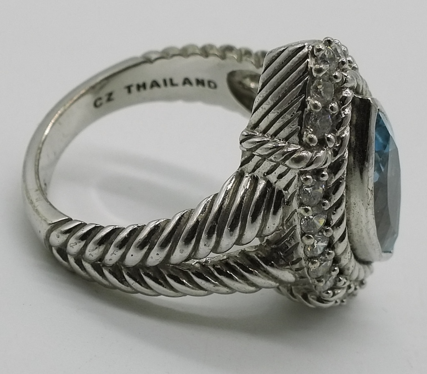 Judith Ripka Sterling Blue Topaz Bracelet & Ring
