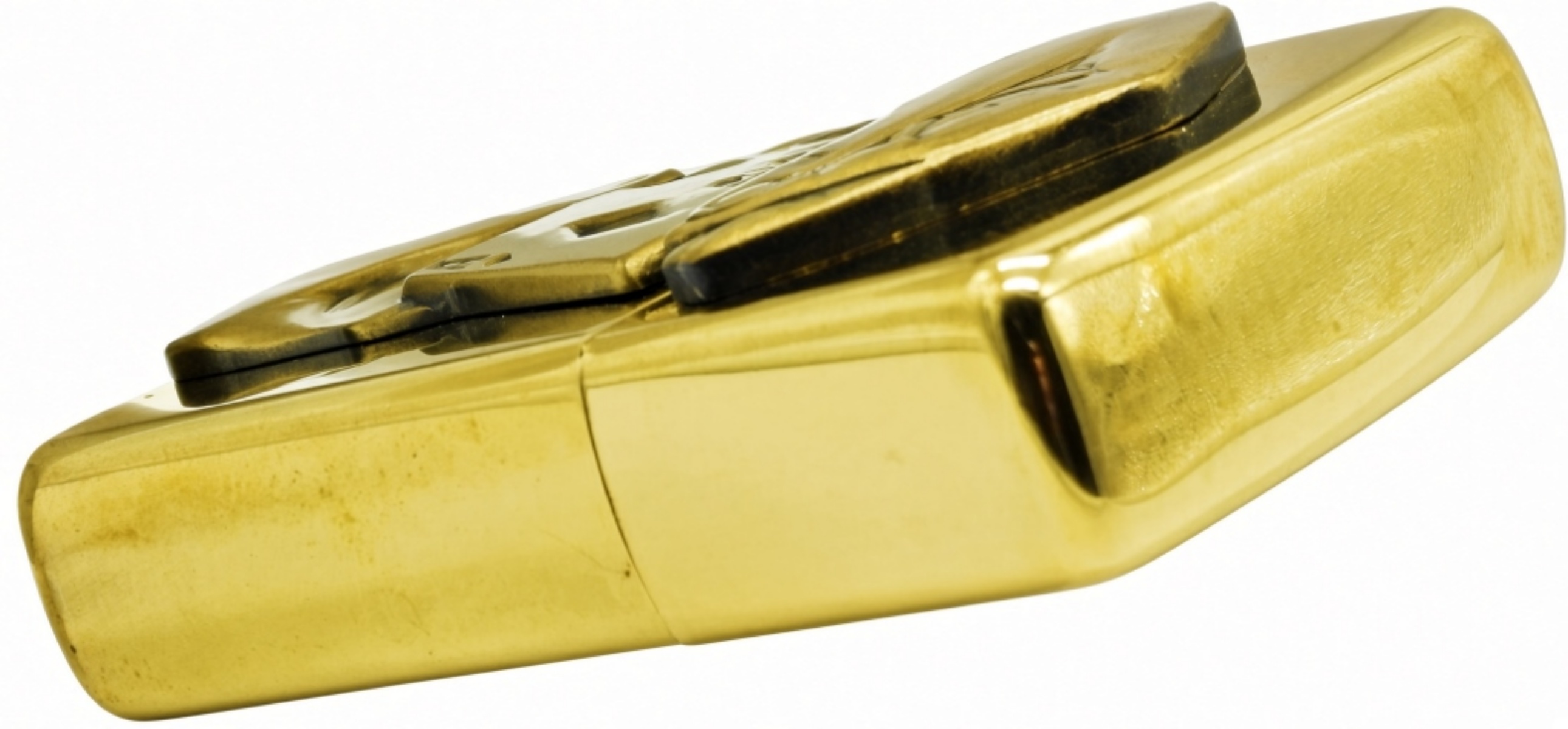 1997 Zippo Poker Hand High Polish Brass Lighter