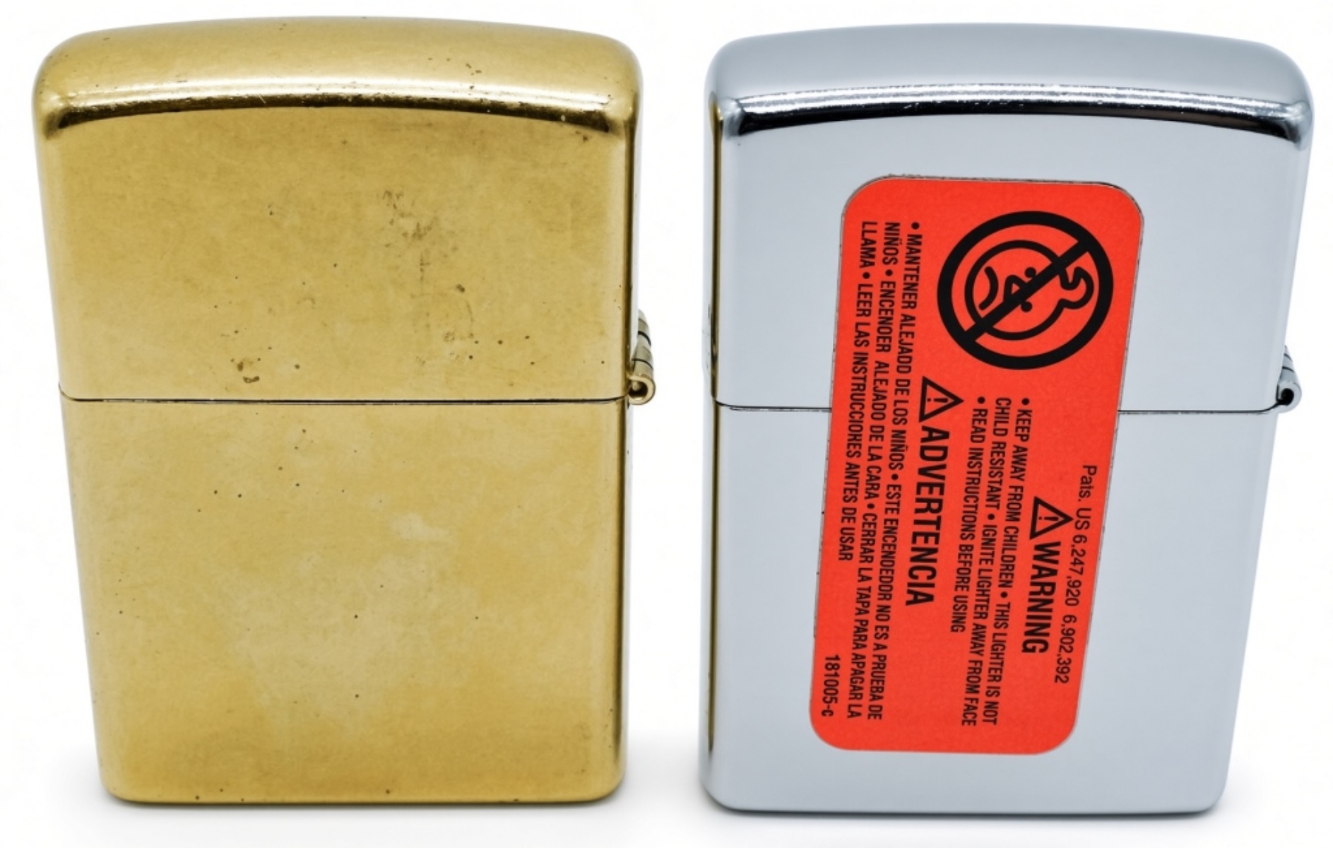2004/2013 Zippo Pair - Eat Ride Sleep & Plain Chro