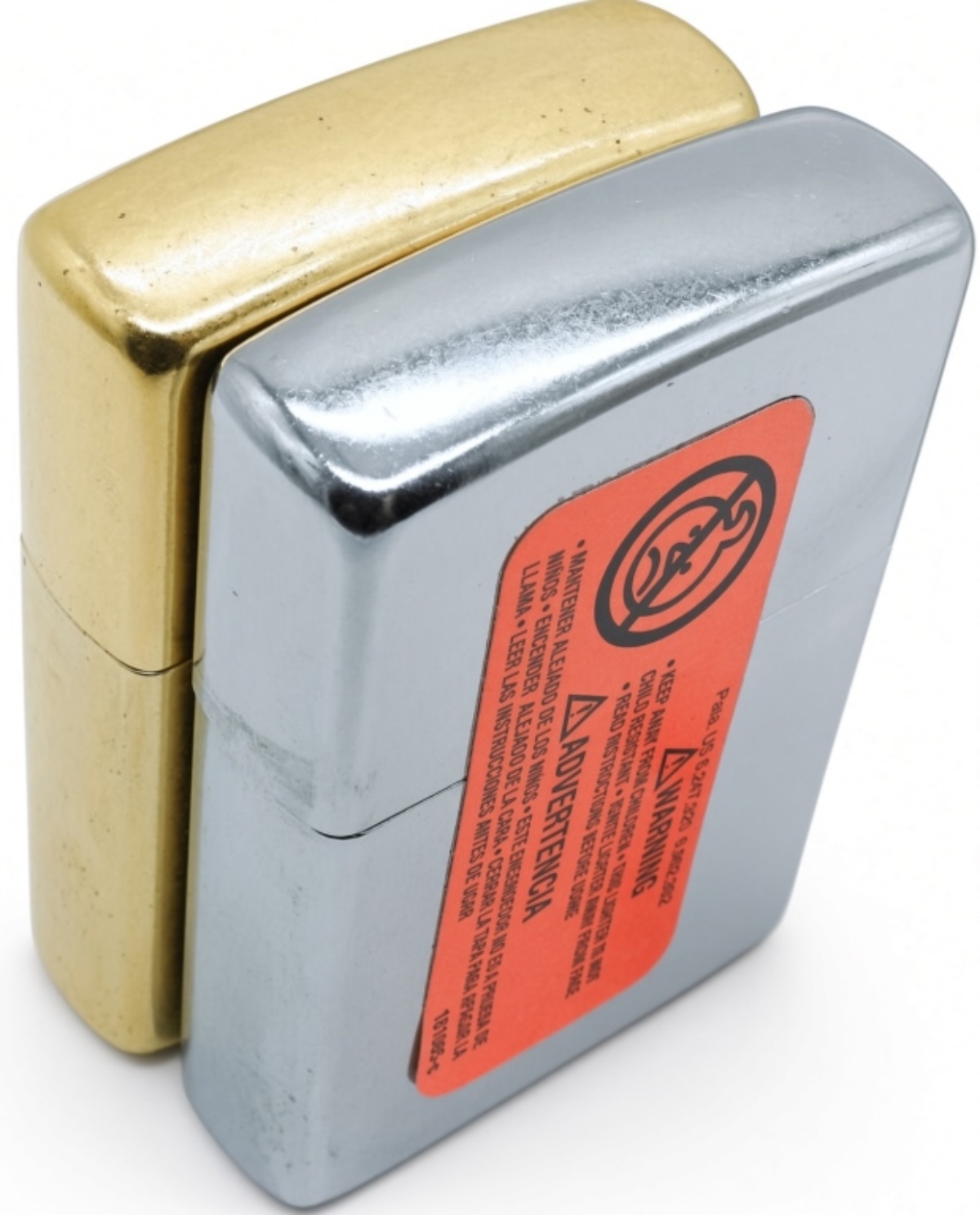 2004/2013 Zippo Pair - Eat Ride Sleep & Plain Chro