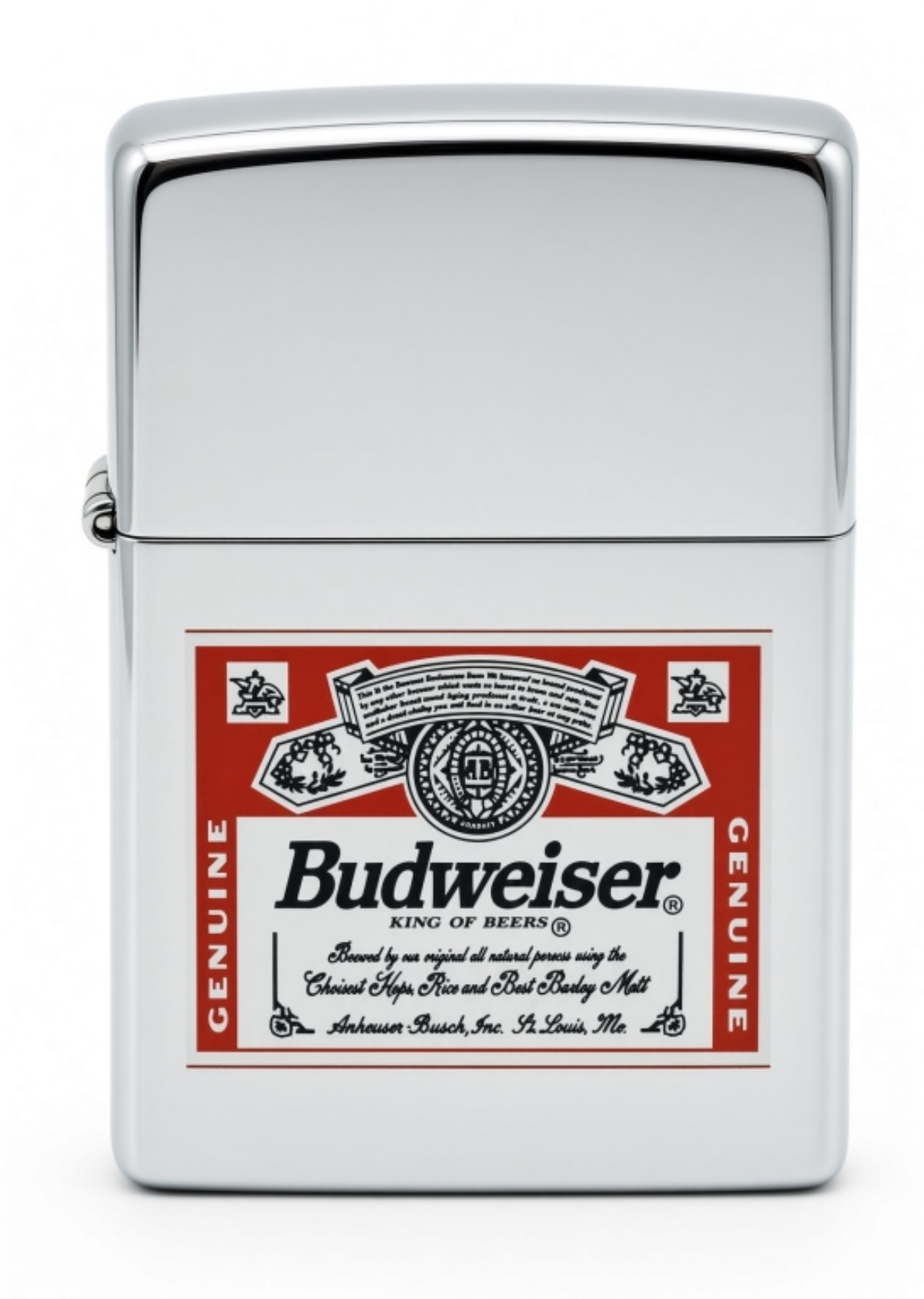 Budweiser Zippo Advertising Lighter, Chrome