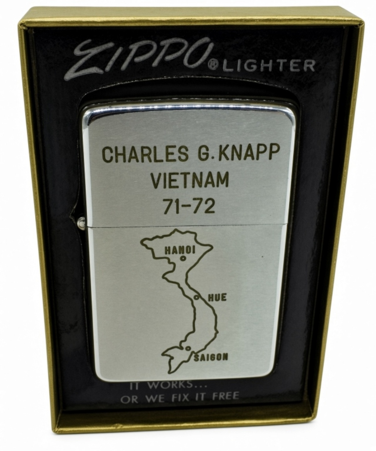 1971-72 Zippo Vietnam War Personalized Lighter