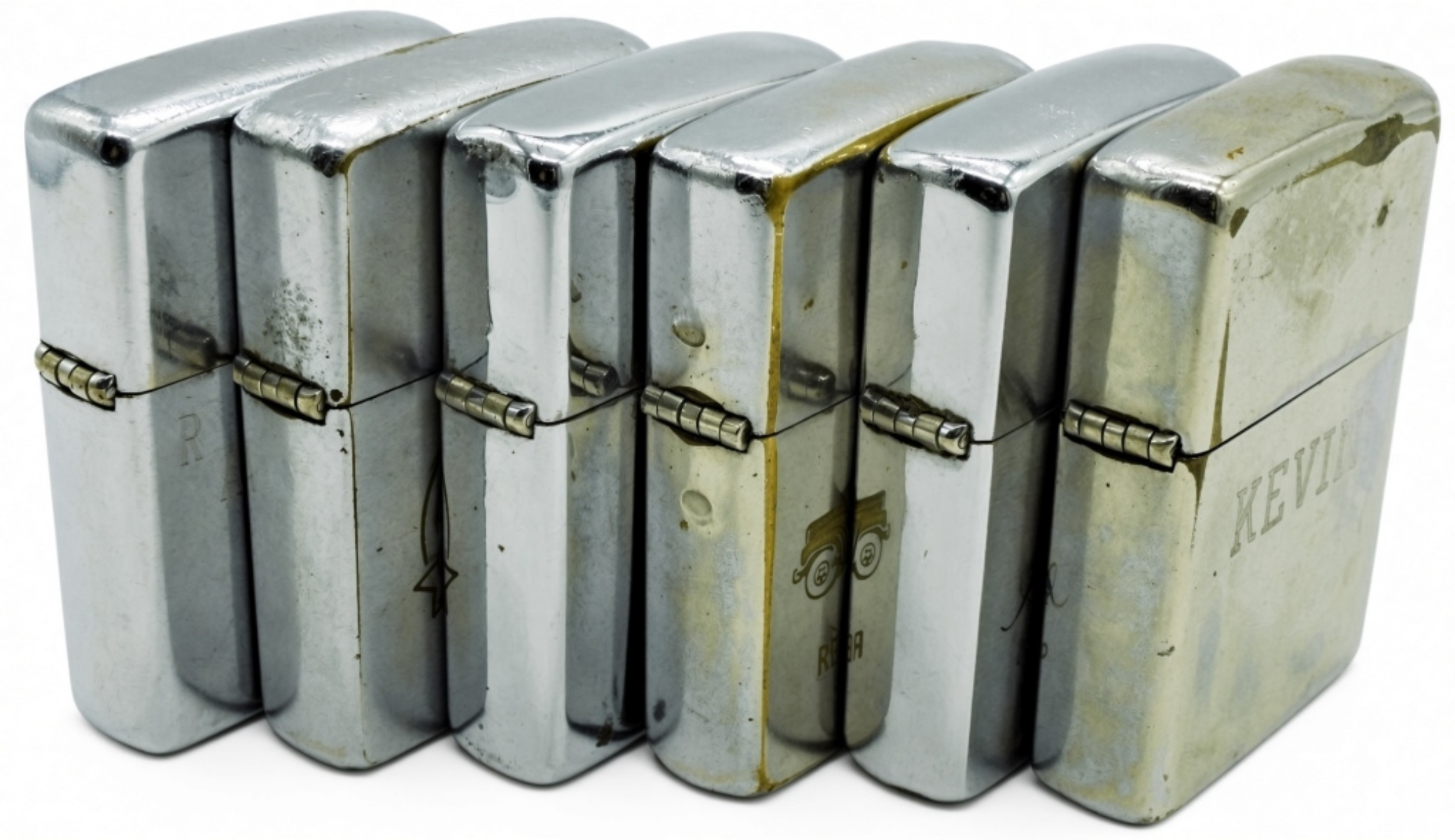 Zippo Advertising Lighter Lot (6)